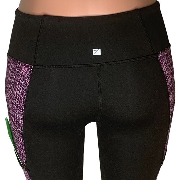Z By Zobha Leggings Black Size S Side Zip Pockets - Picture 4 of 8